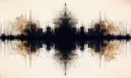 a black and beige background with lines across it