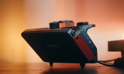 an electronic device is sitting on the table