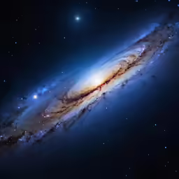 a view of an galaxy and a bright star