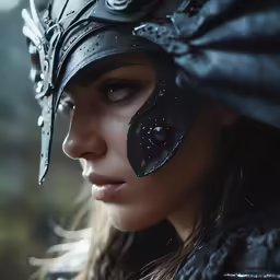 a woman with a helmet is posing for the camera