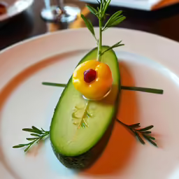 there is a vegetable with some tiny tomatoes on it