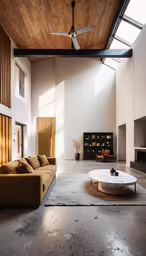 an image of modern open living room setting