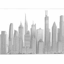 drawing a cityscape from pencil,pencil drawing of buildings by the water