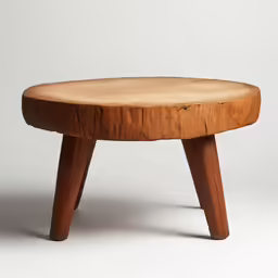 a stool made out of a piece of wood