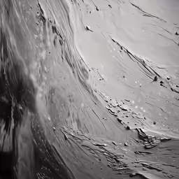 water running down the side of a wall