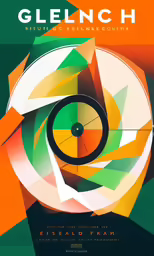 the poster for glitch shows different shapes