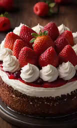 a close up view of the frosted cake on the table