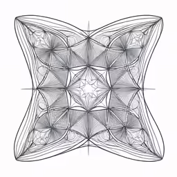 a square object in black and white on a sheet of paper