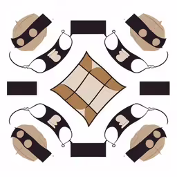 a pattern with a hat and other hats