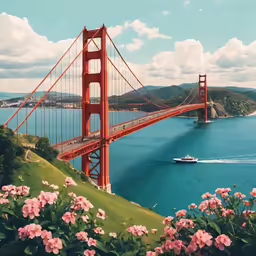 a large bridge spanning across the width of a large body of water