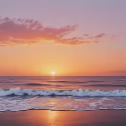 the sun setting over the ocean and clouds