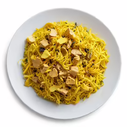 noodles, chicken and parmesan in a sauce