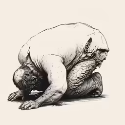 a drawing of a man with an arm outstretched