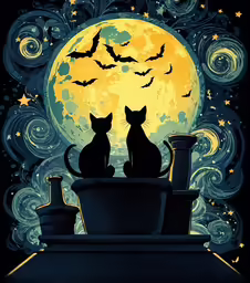 two cats sitting on top of a coffee mug