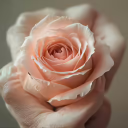 a person holding a rose in their hands