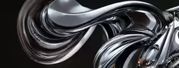 a chrome and black bike is shown with its wheels still