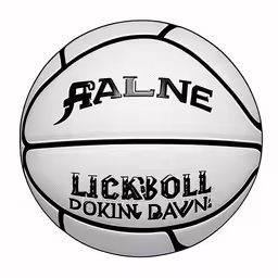 a white basketball with black ink on it,an image of a close up of a white basketball