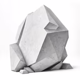 the 3d rendering image shows an interesting, large rock