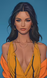an illustration of a woman with large breasts