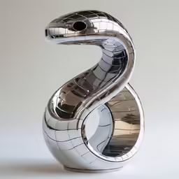 a silver object with a small amount of reflection on it