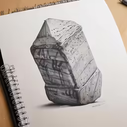 a pencil drawing of a big object