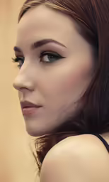 an artistic photograph of a woman with dark eyes