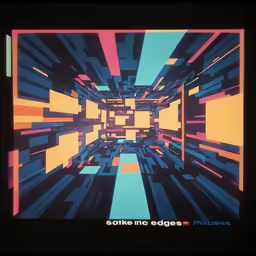a painting that looks like it is going through a tunnel