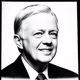 a black and white portrait of a man