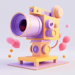 a large purple object is on a stand