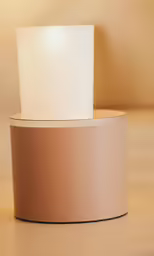 a light in the corner of a small container