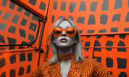 an image of a woman wearing glasses and a dress