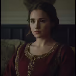 an image of a woman sitting down looking off into the distance