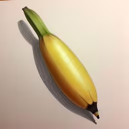 this is an image of a banana cut into pieces,a drawing of a banana is shown on a white table,a drawing of a banana with an arrow coming out,there is a banana on the side of the paper,an illustration of an unripe banana next to a knife