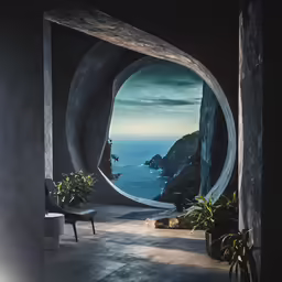 this is a stone wall that appears to be over a pool of water