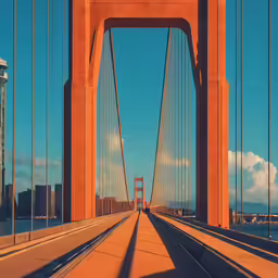 the bridge with no railings is looking across the water