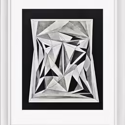 a drawing that is black and white on the wall