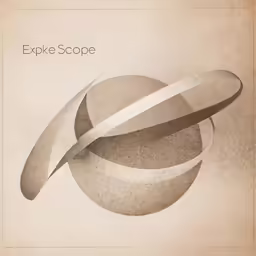 a drawing of a sphere with two bands that point at the center