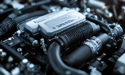 an engine is shown in this artistic photo