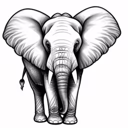 an elephant standing with it