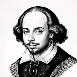 an antique illustration of shakespeare shakespeare