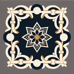 the geometrical pattern is on a gray background