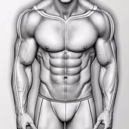 the chest of a man is cut out and displayed