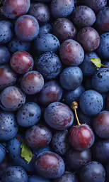 some grapes with some water drops on them