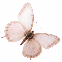 a white butterfly flying through the air