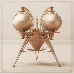 a gold model of a three - dimensional structure