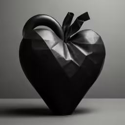 a paper heart shaped object is shown with an arrow sticking out