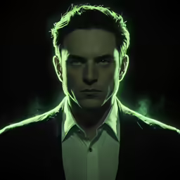 a man with short hair and suit and white shirt