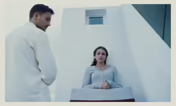 a man and a woman sit next to each other