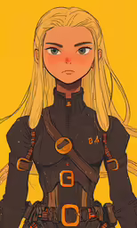 the hero girl is featured in this drawing