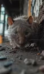 a close up of a small animal near some rocks